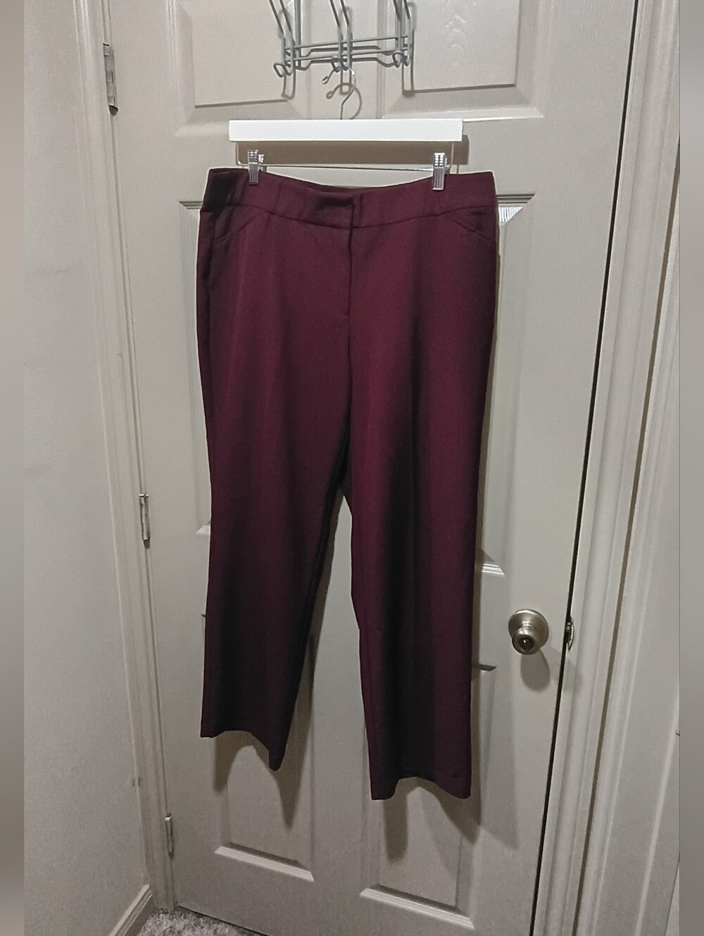 Curvy Trouser Pants by CATO GUC burgundy women's office plus size 14